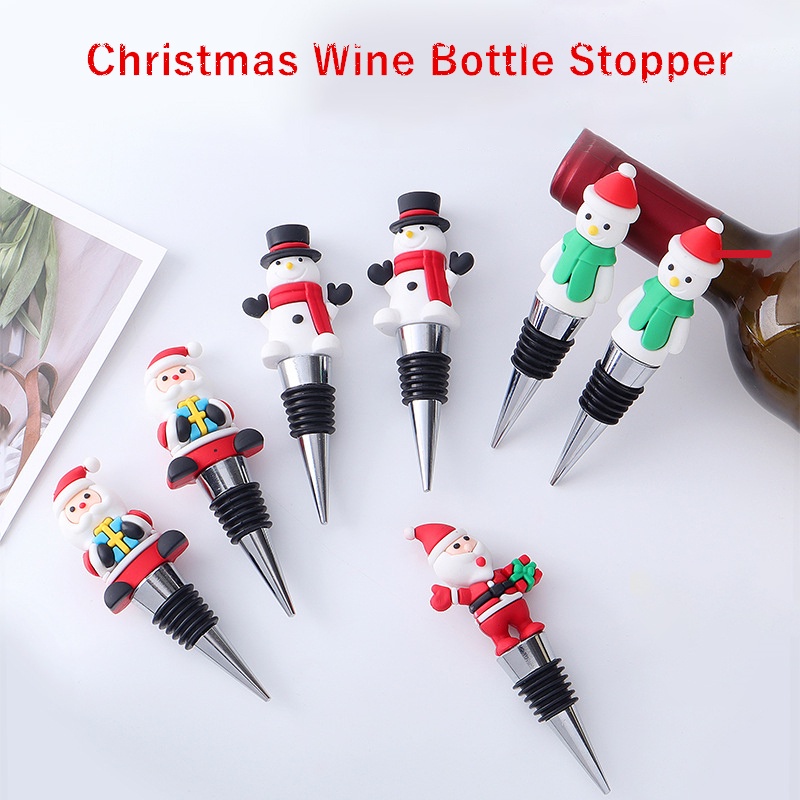 Nút Đậy Chai Rượu Hoạ Tiết Giáng Sinh Dễ Thương