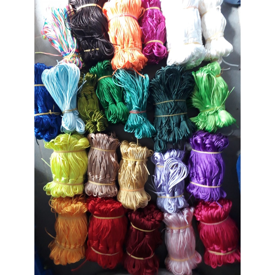 5-10 met nDây tim đủ màu size 1.5mm bóng đẹp đan vòng tay