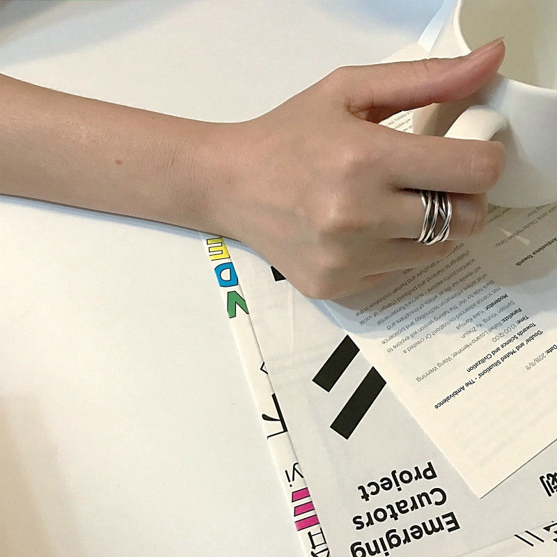 Nhẫn nhiều lớp phong cách retro sành điệu