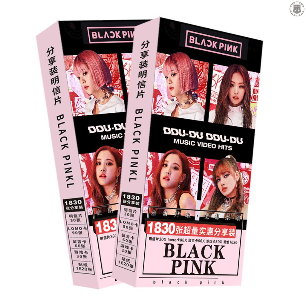 Hộp 1830 ảnh lomo/thẻ game/thẻ tin nhắn/miếng dán dành cho fan hâm mộ BLACKPINK