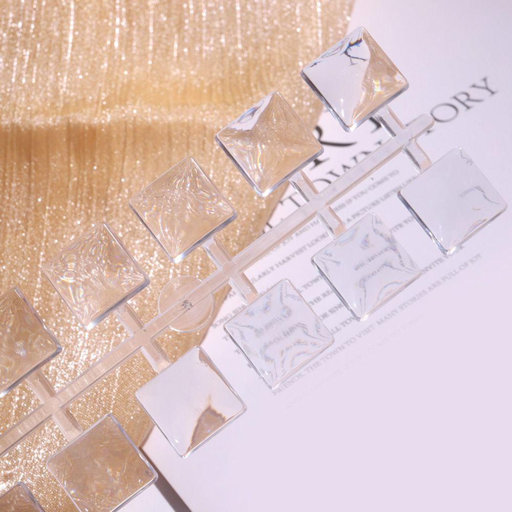 Kệ Trưng Bày Móng Tay Giả Hình Vuông / Oval Bằng Acrylic Trong Suốt DIY