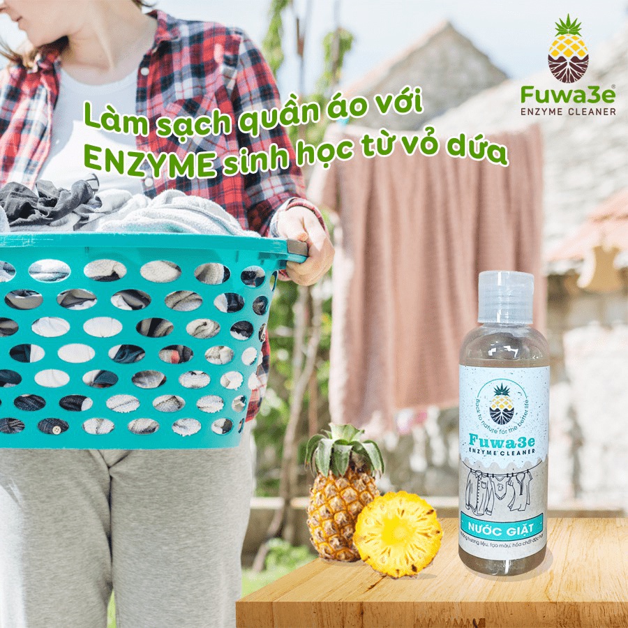 Nước giặt hữu cơ Fuwa3e organic sinh học 100ml giặt quần áo đồ lót, an toàn cho em bé ,G-House shop