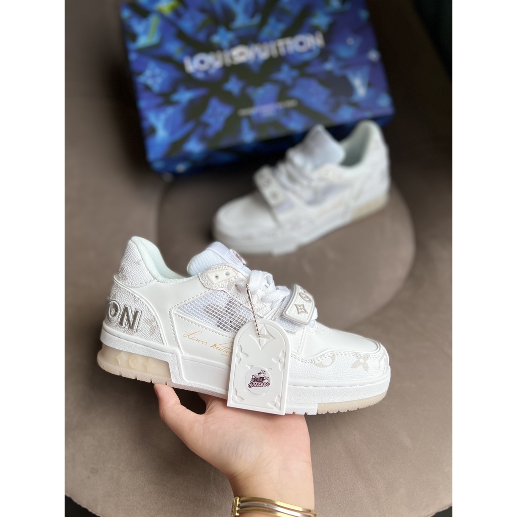 GIÀY THỂ THAO EO VÌ DÁN TRẮNG