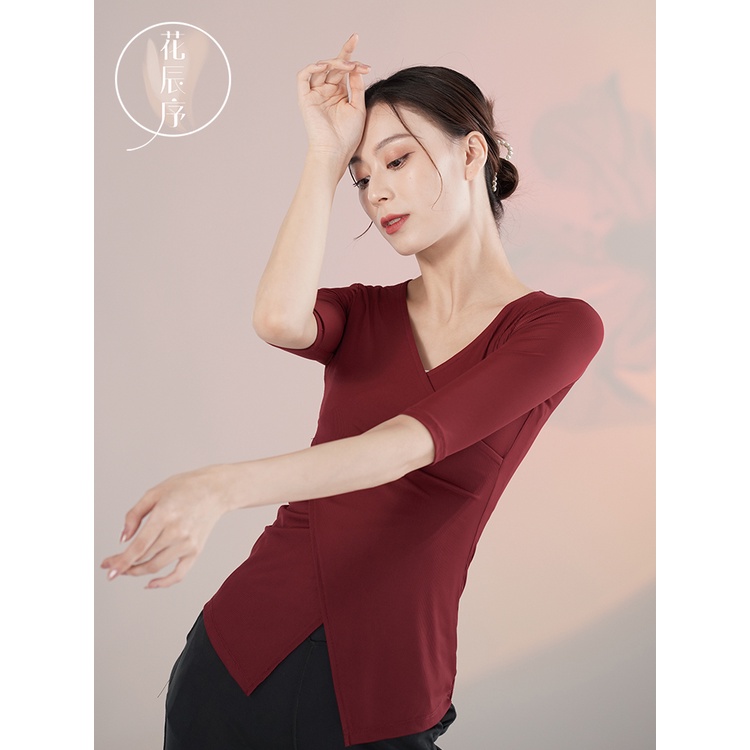 Bộ Trang Phục Múa Tay Lửng Cổ Chữ V Dành Cho Nữ