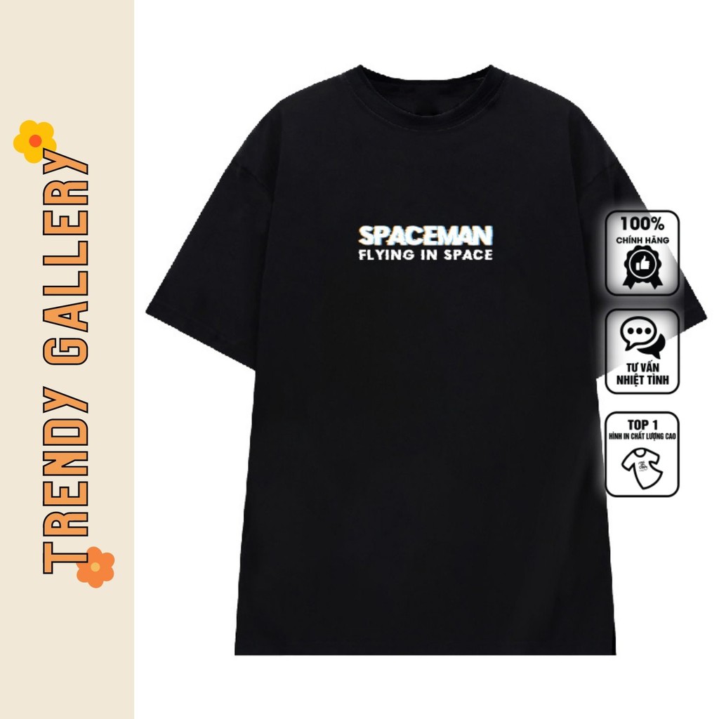 Áo Phông Nữ Form Rộng "Spaceman Flying In Space" Trendy Gallery, Áo Thun Tay Lỡ Basic Tee TV5069
