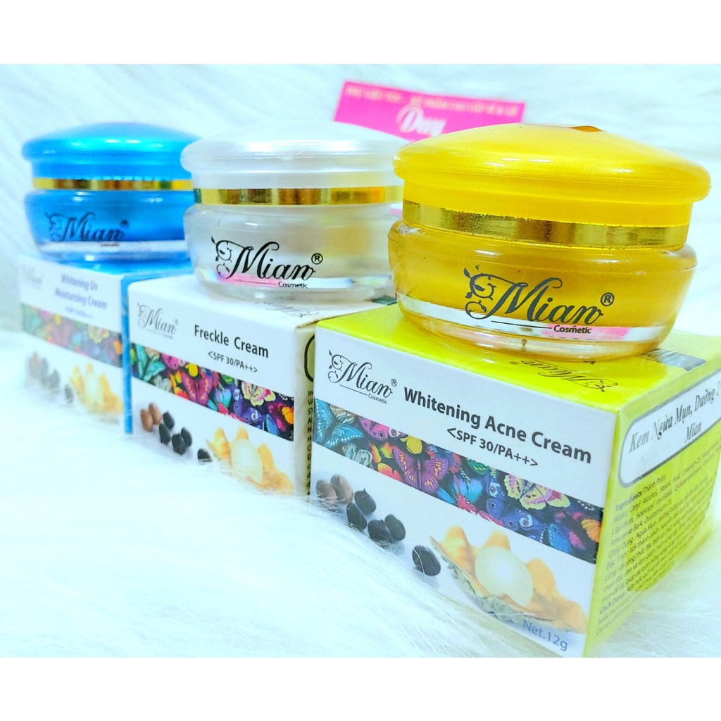 KEM DƯỠNG DA MẶT MIAN -  Mụn - Dưỡng Ẩm -  Ngừa lão hóa 12gr