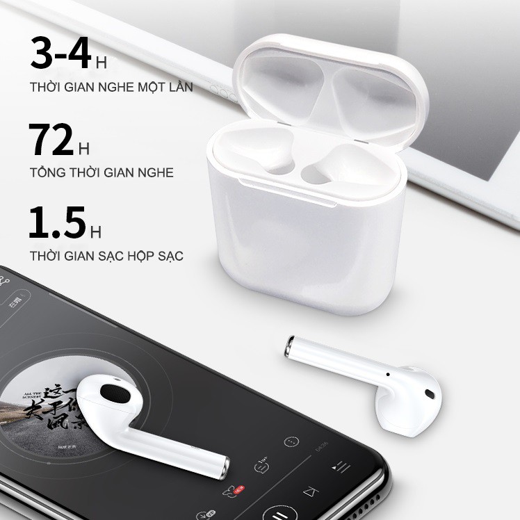 Tai Nghe Không Dây I12 Tws Bluetooth 5.0 Âm Thanh Sống Động Chất Lượng Cao - Mizashop08