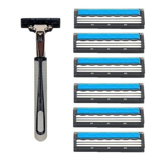 DAO CẠO RÂU 3 LƯỠI 6 ĐẦU CẠO SẠCH VÀ NGỌT - DAO CẠO RÂU CAO CẤP