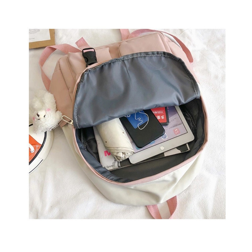 Ba lô chất dù hoa cúc pha mầu siêu đáng yêu đành cho nữ B030