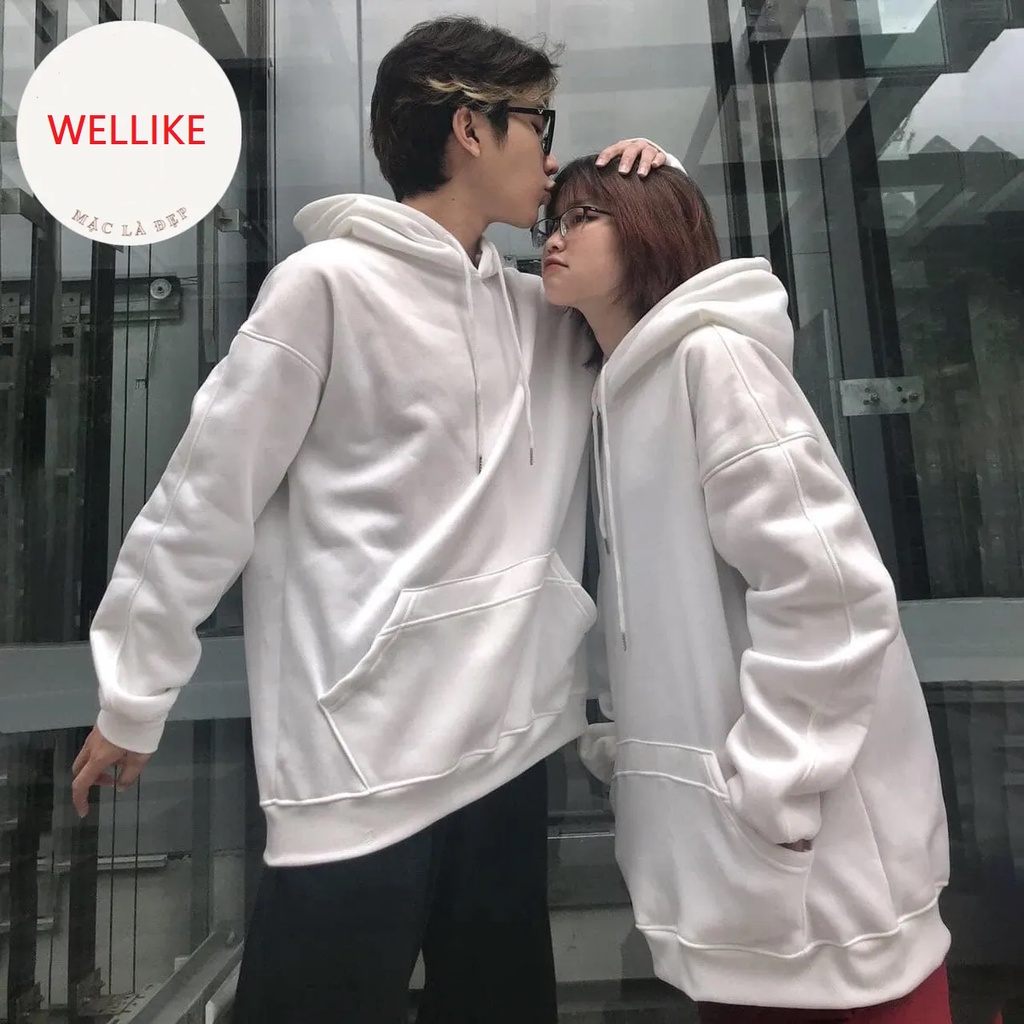 Áo hoodie dài tay có mũ dành cho nam nữ thu đông thương hiệu Wellike chất áo thun, nỉ