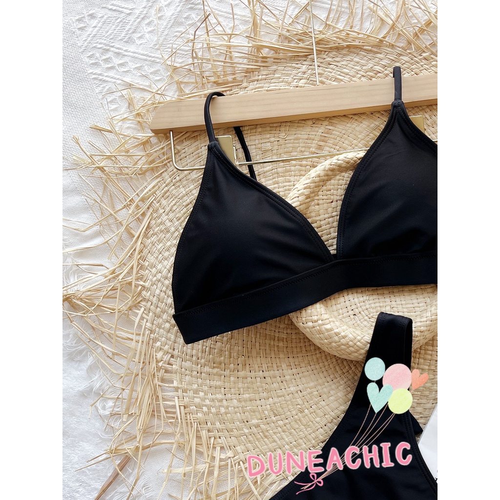 DUNEA Bikini 2 mảnh màu trơn thời trang quyến rũ dành cho nữ
