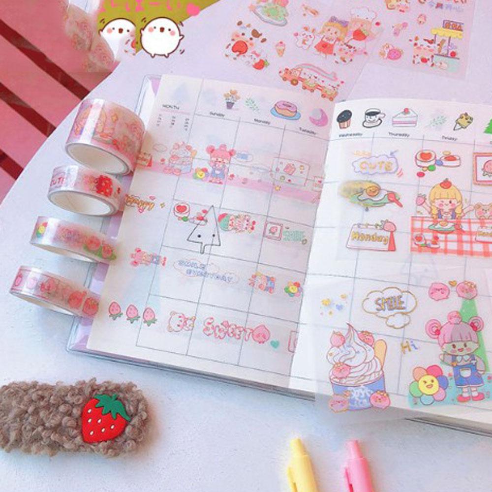 Bộ Nhãn Dán Trang Trí Sổ Tay / Nhật Ký / Đồ Tráng Miệng Họa Tiết Công Chúa Hoàng Tử / Bé Gái / Bé Trai DIY