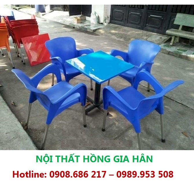 Thanh Lý Bộ Bàn Ghế Cafe Nhựa Nữ Hoàng HGH NH01