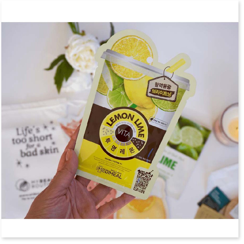 [Mã giảm giá shop] Mặt Nạ Tinh Chất Chanh Tươi Giúp Trắng Sáng Da Mediheal Lemonlime Vita Mask 20ml