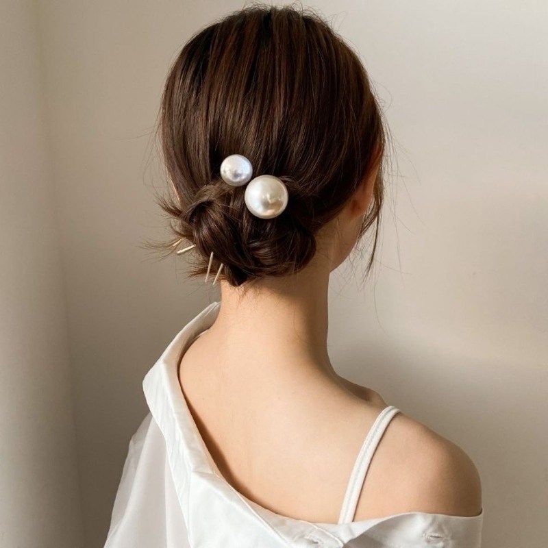 Kẹp Tóc Đính Ngọc Trai Nhân Tạo Đơn Giản Thanh Lịch Dành Cho Cô Dâu