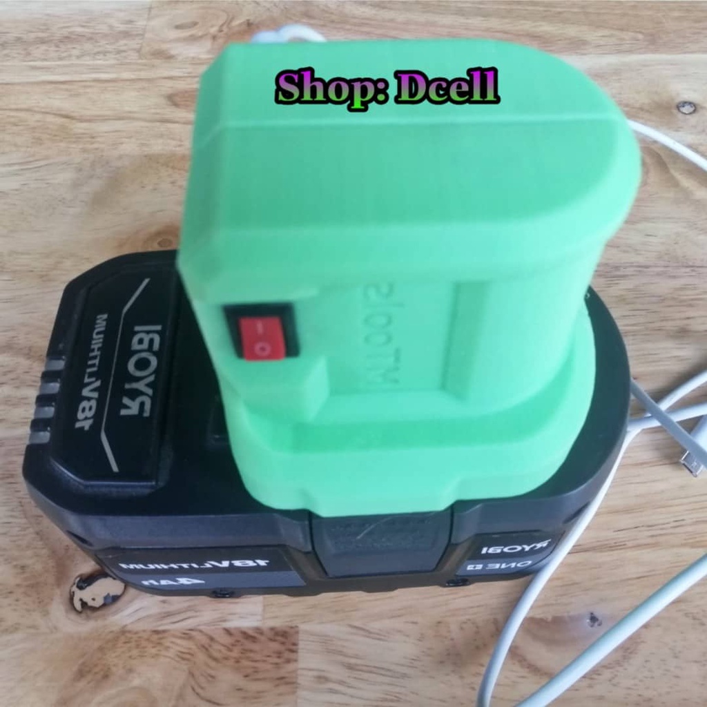 Sạc Dự Phòng Dùng Pin Ryobi 18v In 3D Siêu Bền - Sạc Dự Phòng Pin Ryobi
