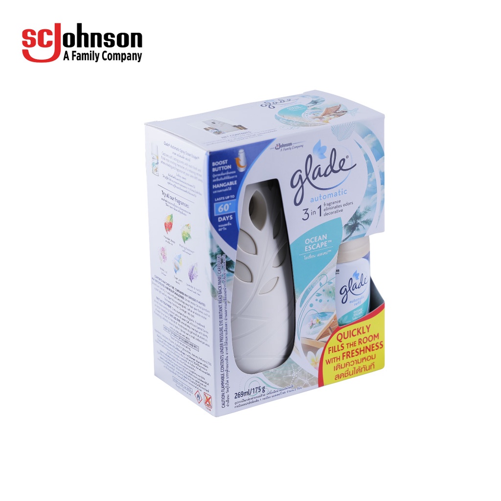 Glade xịt thơm phòng tự động hương biển phiêu bồng 175g - ảnh sản phẩm 3