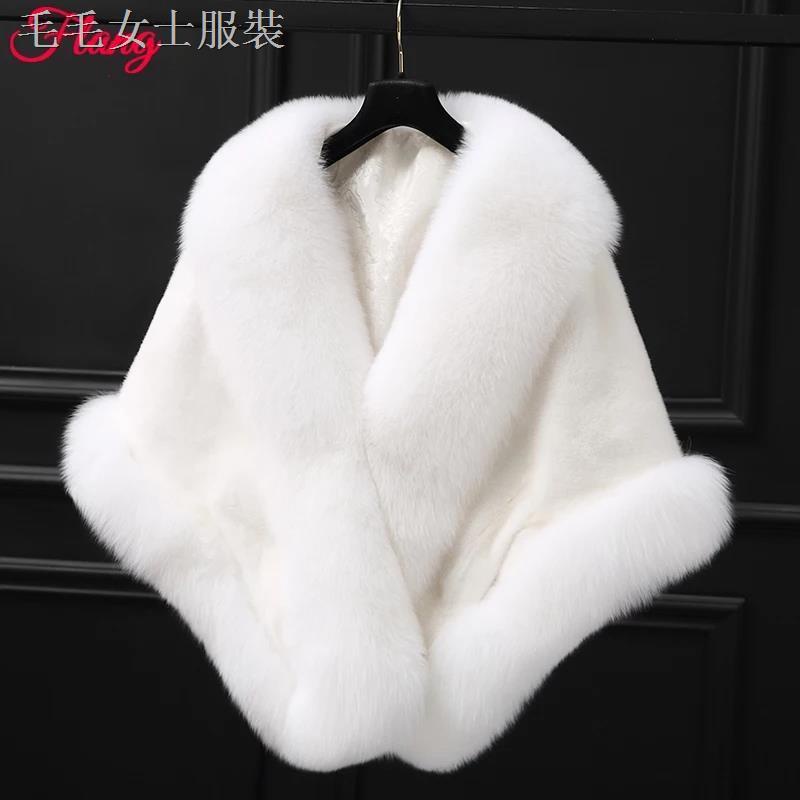 Đầm lông cáo cổ phối lông thời trang thu đông cho nữ | BigBuy360 - bigbuy360.vn