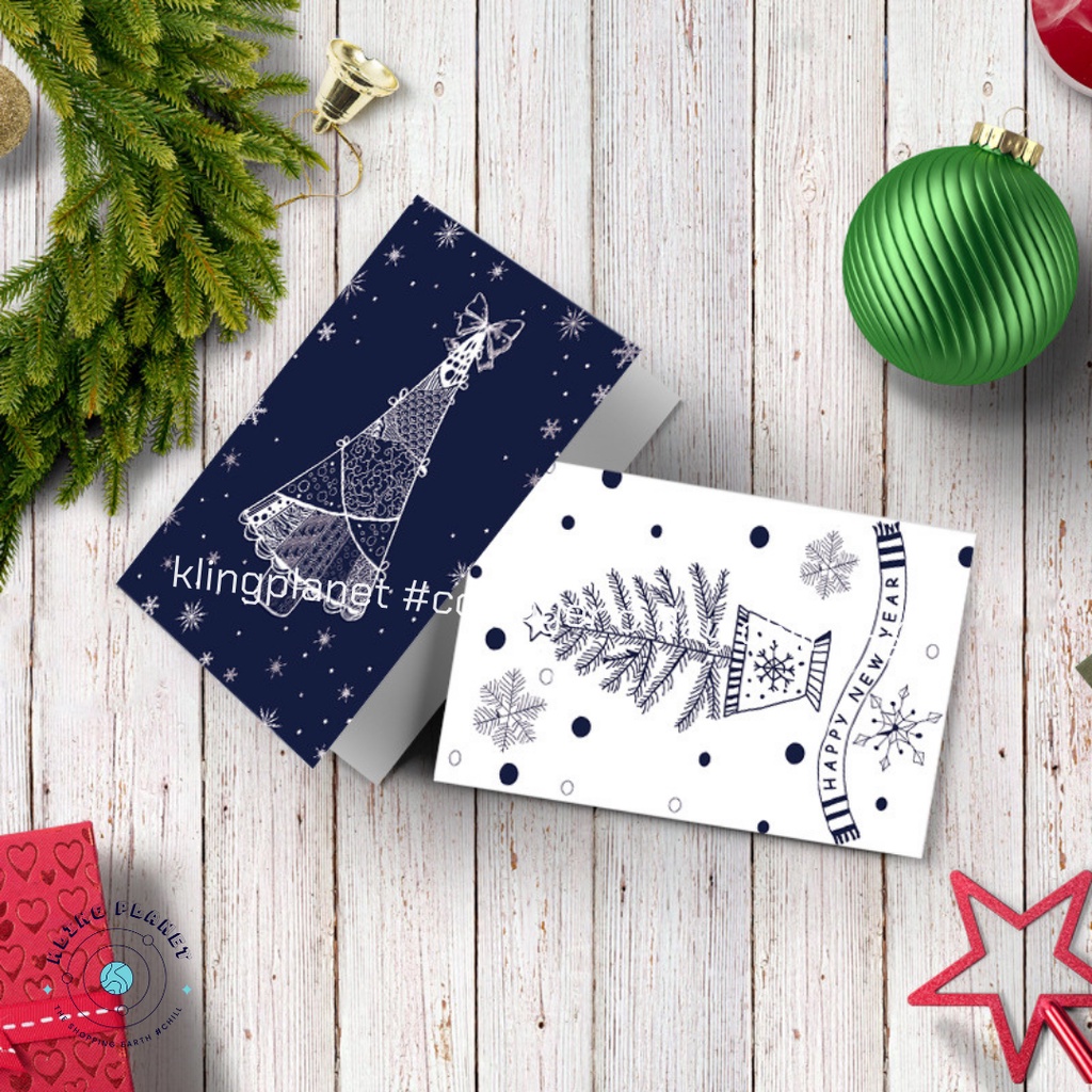 TỔNG HỢP nhiều mẫu Card/Thiệp Giáng sinh Merry Christmas Trang trí cây thông Noel, Hộp quà Giáng sinh chỉ có tại Kling