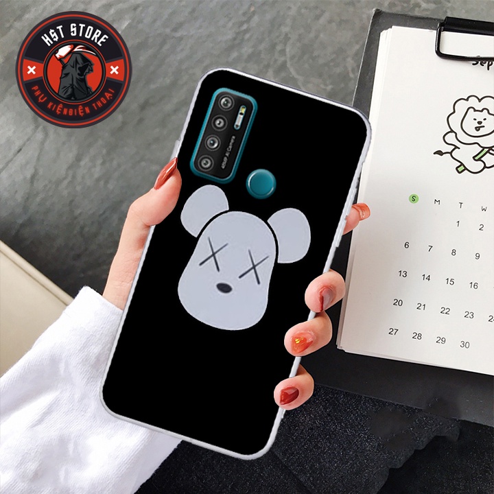 Ốp lưng Vsmart Joy 4 - Vsmart Live 4 - Vsmart Star 5 - Vsmart Star 4 - in hình chú gấu brooken nền xanh và đen siêu đẹp