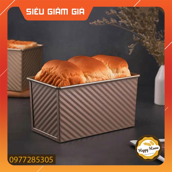 [HÀNG MỚI] Khuôn Bánh Mì Gối/ sandwich vàng chống dính có nắp đậy 450gr CHẤT LƯỢNG CAO