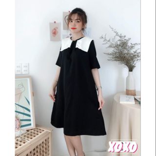 Váy đũi dáng suông cực mát bầu bí bon chen được