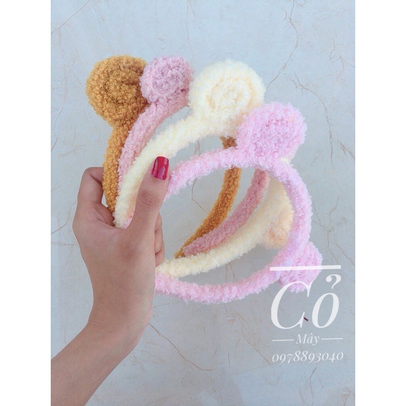 Cài tóc tai gấu cute ( hình thật)