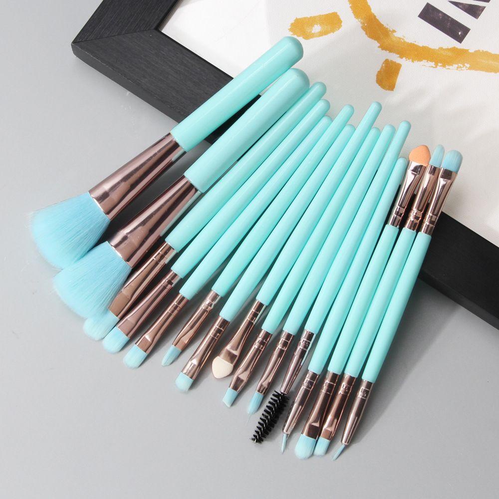 CACTU Bộ 15 Cọ Trang Điểm Lông Mềm