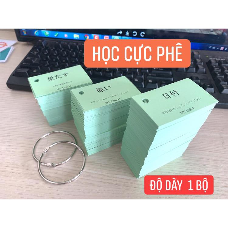 Flashcard tiếng Nhật N2 Có ví dụ trên thẻ