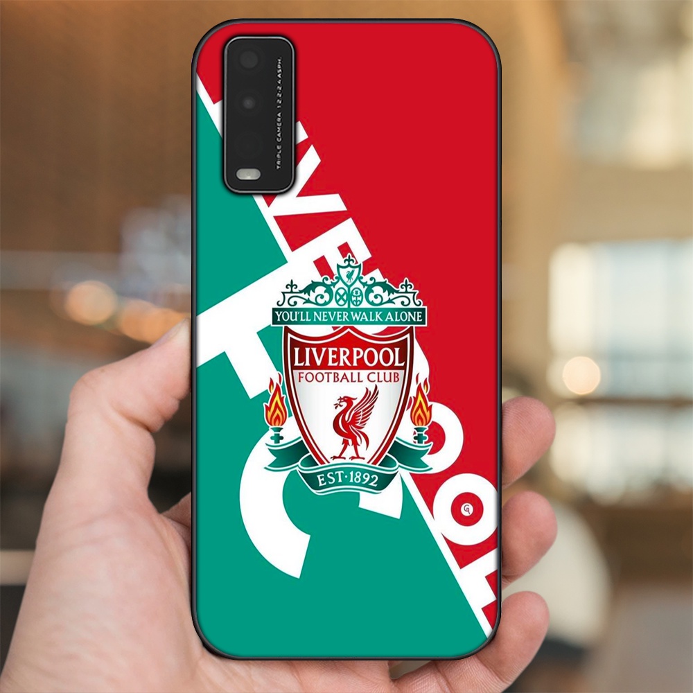 Ốp lưng Vivo Y20, Y20s, Y12s viền đen in hình Liverpool FC