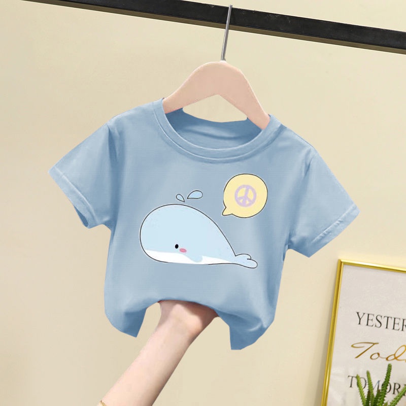 Áo Thun 100% Cotton Nguyên Chất Tay Ngắn Phong Cách Mới 2022 Cho Bé Gái
