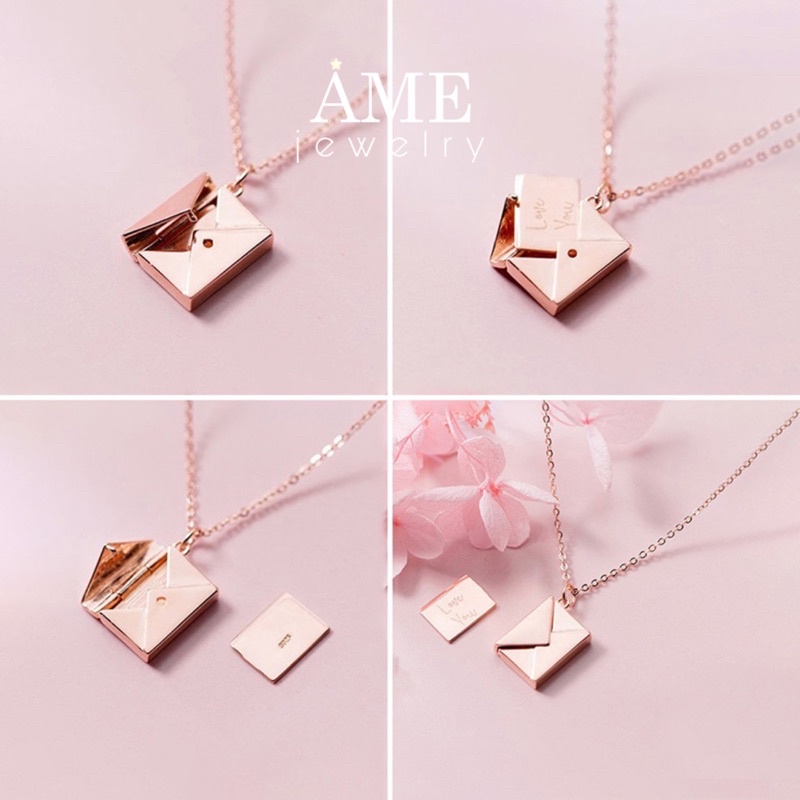 Dây Chuyền Bạc Bức Thư Tình Yêu [LOVE LETTER NECKLACE] món quà ngọt ngào chân thành nhất