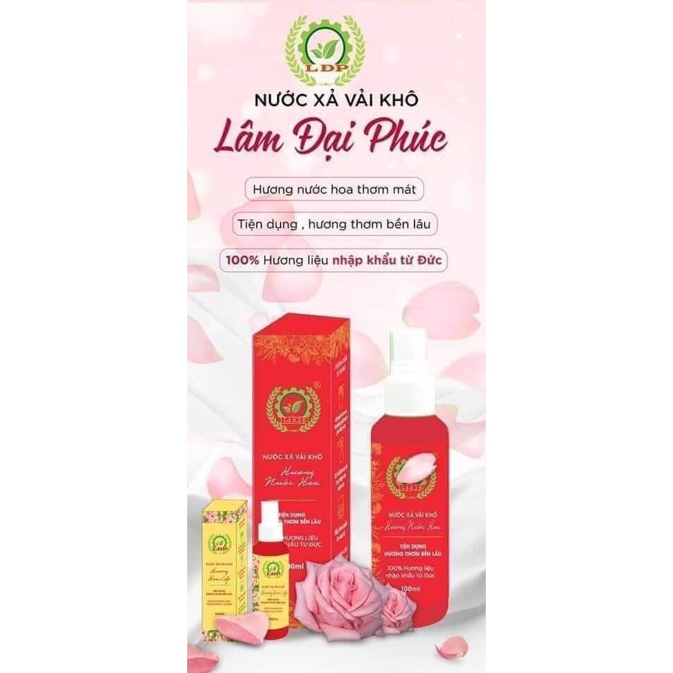 Xả Vải Khô Nước Xả Vải Khô Lâm Đại Phúc - Chai Nước Hoa Xịt Thơm Quần Áo Khử Mùi Mồ Hôi, Lưu Hương Bền Lâu