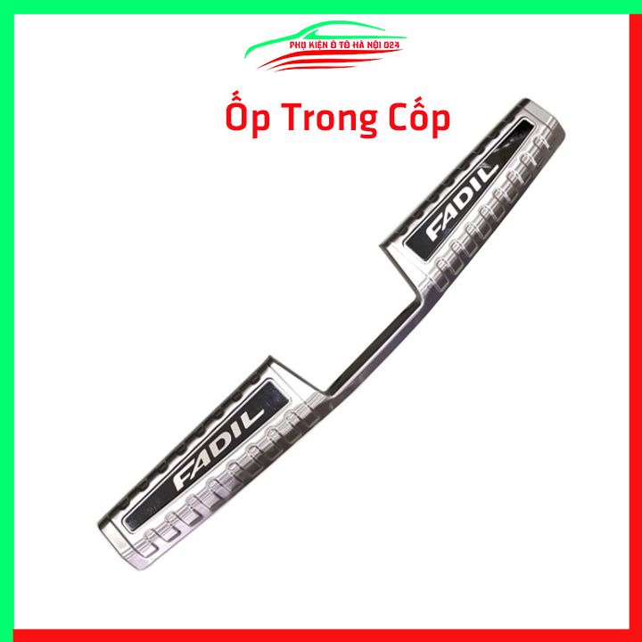 Ốp chống trầy cốp Vinfast Fadil 2019-2020 inox sáng bóng