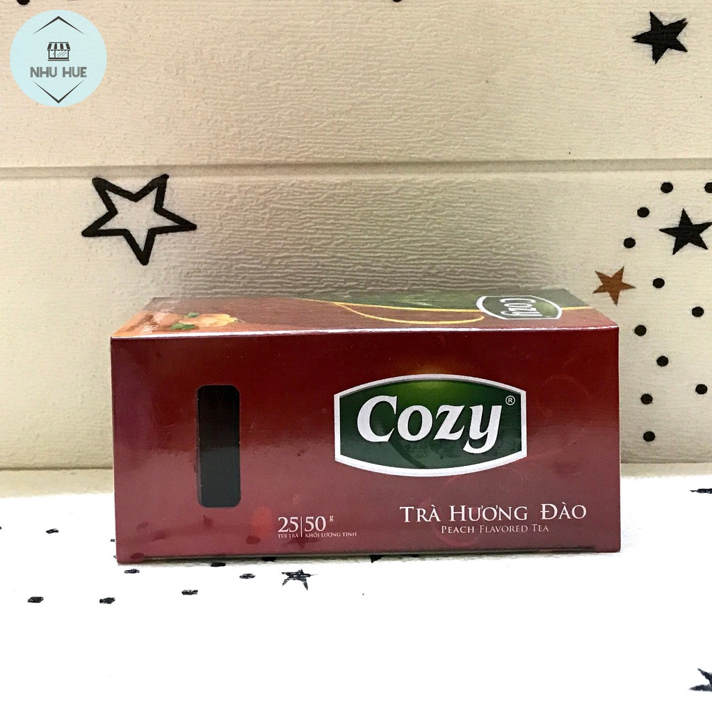 Trà túi lọc Cozy vị Đào (hộp 25 gói x 2g)