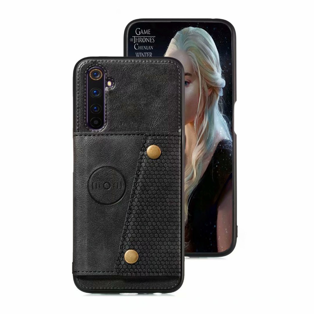 Bao Da Điện Thoại Nắp Lật Nam Châm Dạng Ví Cho OPPO A52 A31 F11 pro Realme 5 6 X50 pro 2020 A8 A92 Ốp