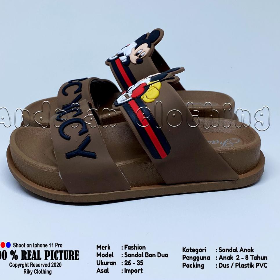 GUCCI Giày Sandal Họa Tiết Chuột Mickey Xinh Xắn L4Gi 26-30 X6H4 Cho Bé Gái