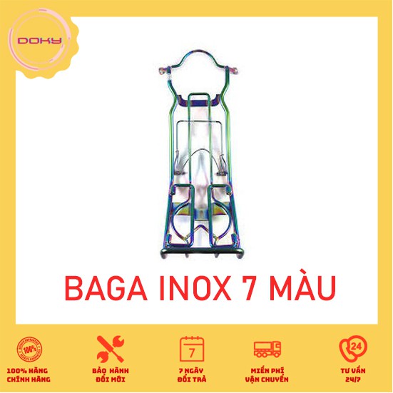 [ Freeship] Baga xe máy,  Lượn 7 màu cho dòng xe Wave A, Wave RS, Wave S110 [Tặng móc treo titan] - BGI7M+MU7M