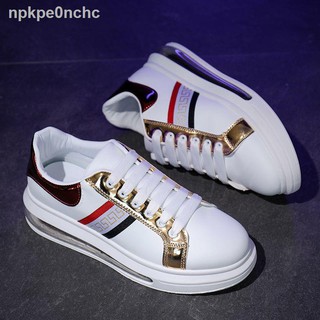 McQueen board shoes nam hấp thụ sốc khí đệm giày thể thao đế dày tăng màu trắng sinh viên ulzzang