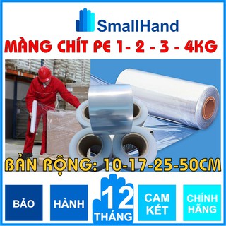 Màng chít PE trọng lượng 4kg/3kg/2kg/1kg x chiều rộng 50cm/25cm/17cm/10cm –  Cuốn bọc hàng hoá, pallet