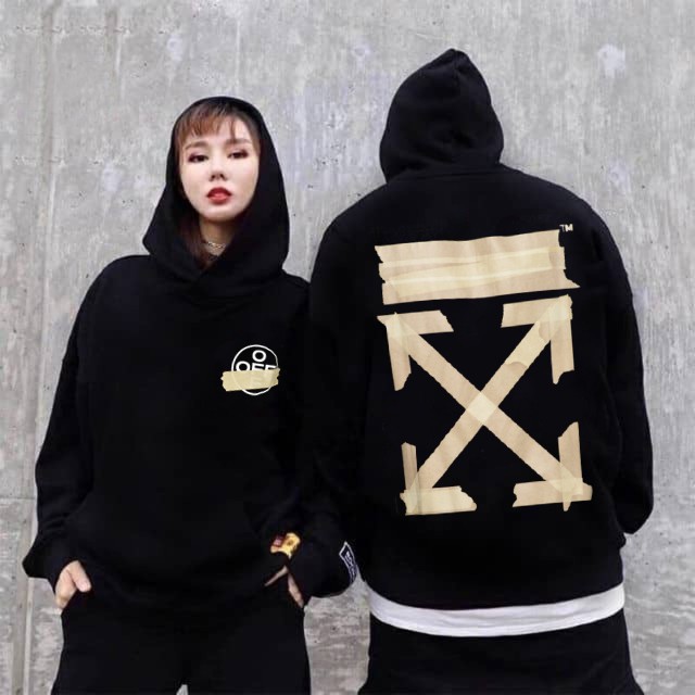 Áo hoodie sweater nỉ off white băng dính unisex form rộng freeship toàn quốc M109 | BigBuy360 - bigbuy360.vn