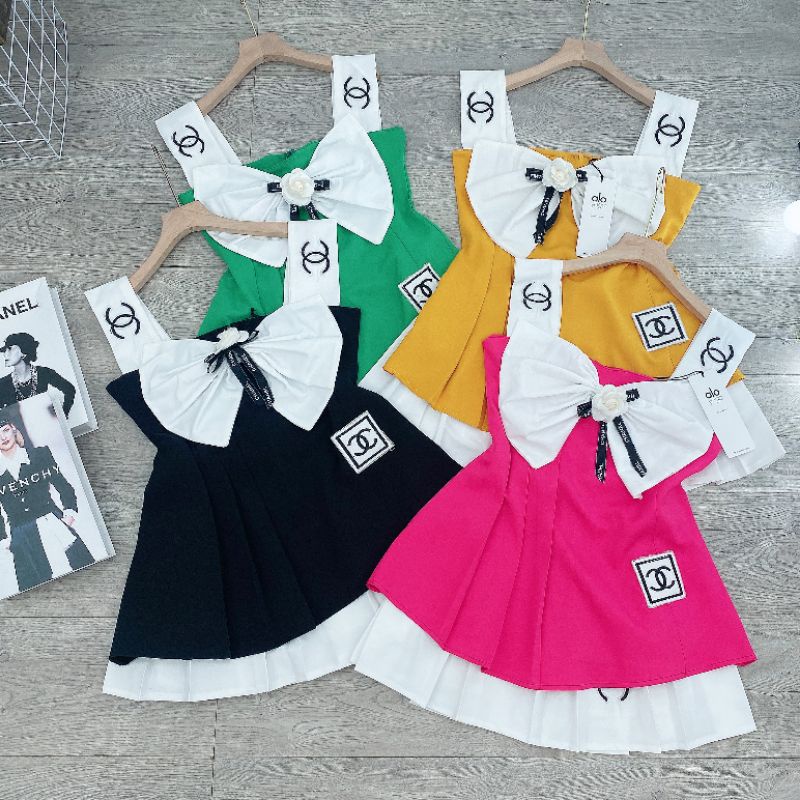 SET ÁO 2S NƠ NGỰC MIX CV XẾP LY
