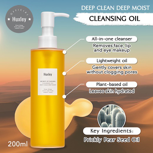 Bộ 3 Sản Phẩm Làm Sạch Da, Cấp Ẫm Huxley (dầu tt Cleansing Oil 200ml + SRM Cleansing Gel 200ml + Toner Extract It 120ml)