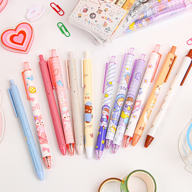 Bút Bi Mực Đen Ngòi 0.5mm Có Thể Thu Gọn Tiện Dụng Cho Nam Và Nữ