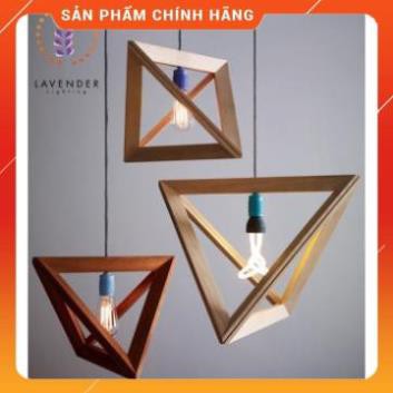 Đèn thả gỗ tứ diện TH084