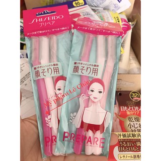 Set 3 dao cạo lông mày, mặt shiseido nội địa nhật