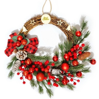 Vòng Hoa Trang Trí Noel D46 size 30cm, Vòng Nguyệt Quế Giáng Sinh