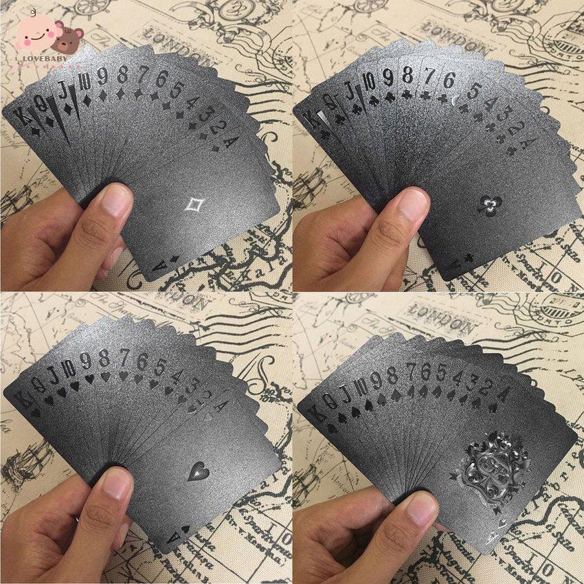 Set 54 lá bài tây nhựa PVC lá vàng chống thấm nước thời trang mới lạ làm bộ sưu tập