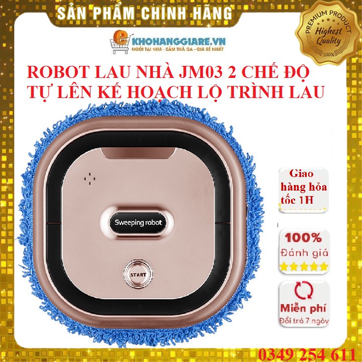 Máy Lau Nhà Thông Minh JM03 2 Chế Độ Lau, Tự Lên Kế Hoạch Lộ Trình Lau Nhà Làm Sạch Mọi Ngóc Ngách