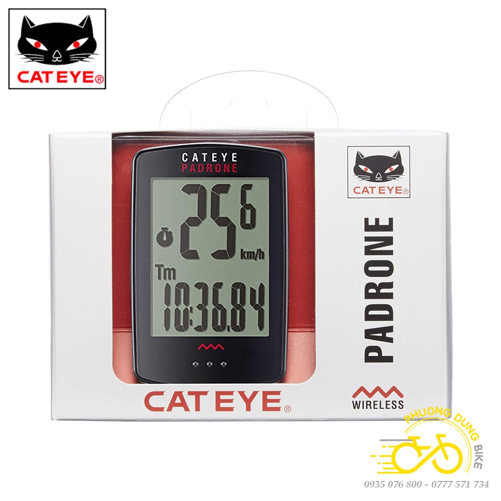 Đồng hồ đo tốc độ xe đạp không dây CATEYE PADRONE CC-PA100W